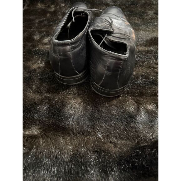 Mens Hugo Boss Lace Up Oxford Leather Dress Shoes Black Size 10 - Picture 4 of 6